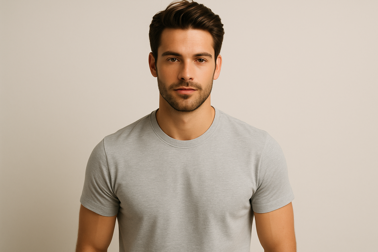 attractive man with T-Shirt